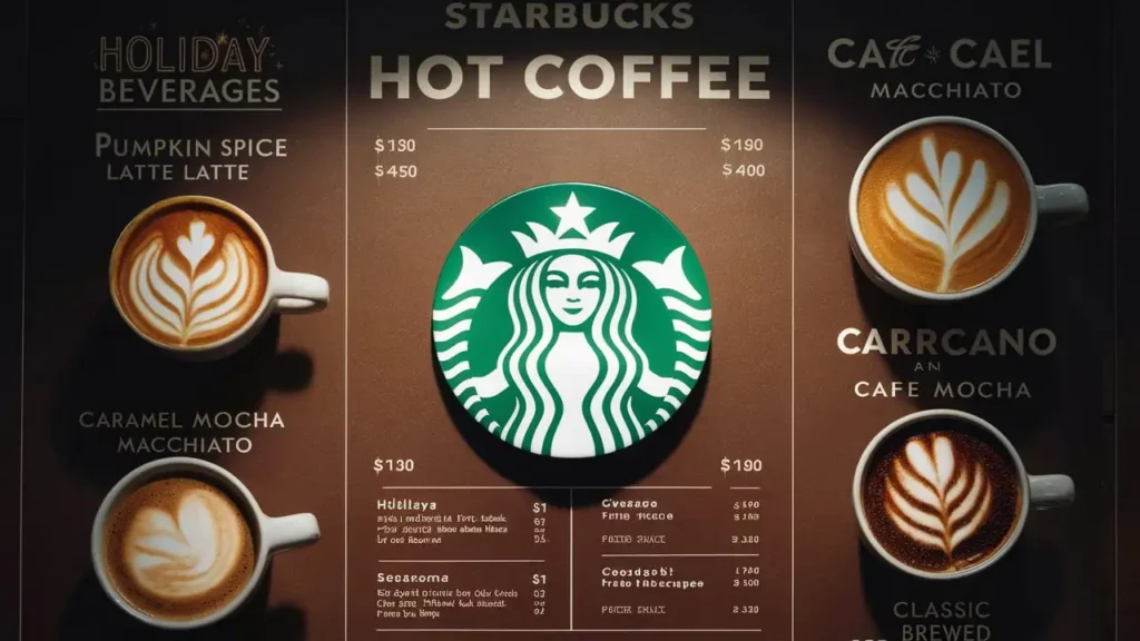 Starbucks Hot Coffees Menu