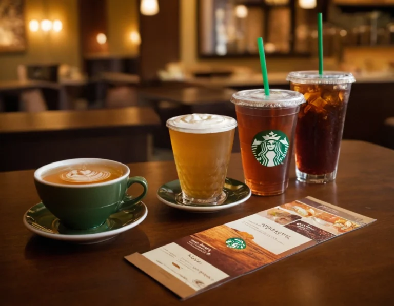 Starbucks Tea Menu with Prices