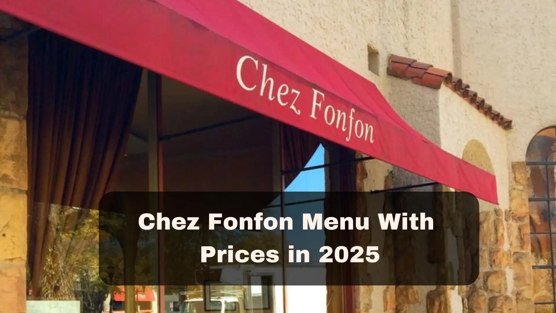 Chez Fonfon Menu With Prices in 2025