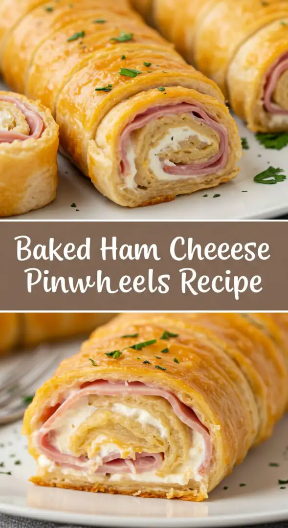 Savory Baked Ham and Cheese Pinwheels Recipe