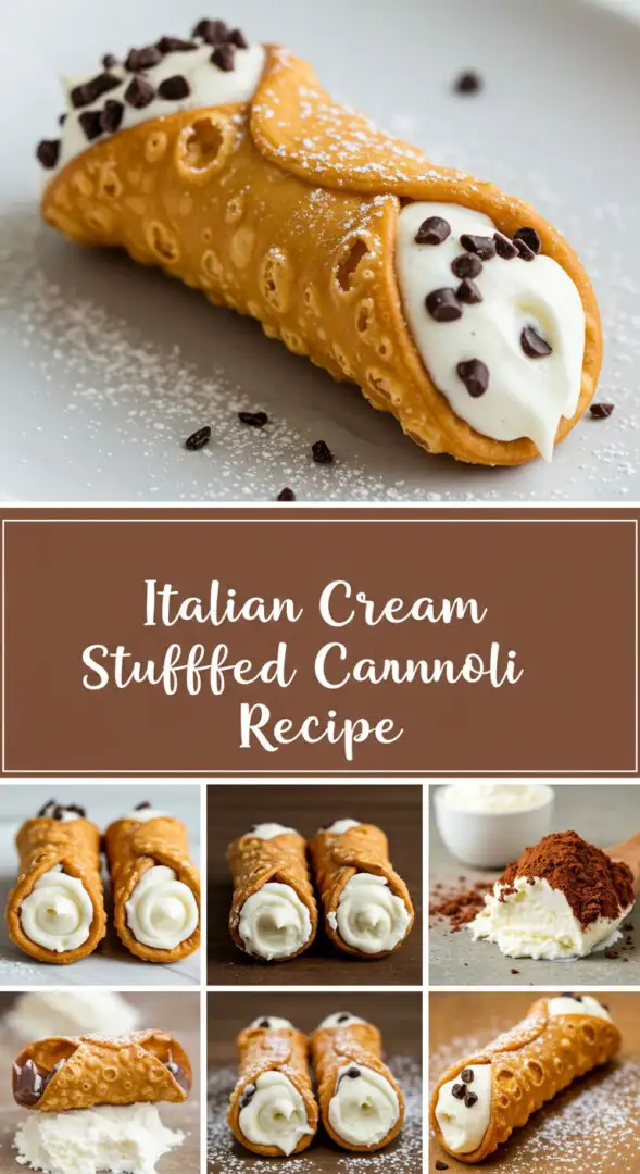 Italian Cream Stuffed Cannoli